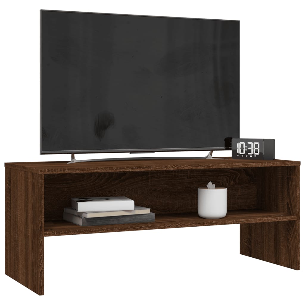vidaXL tv-bord 100x40x40 cm konstrueret træ brun egetræsfarve