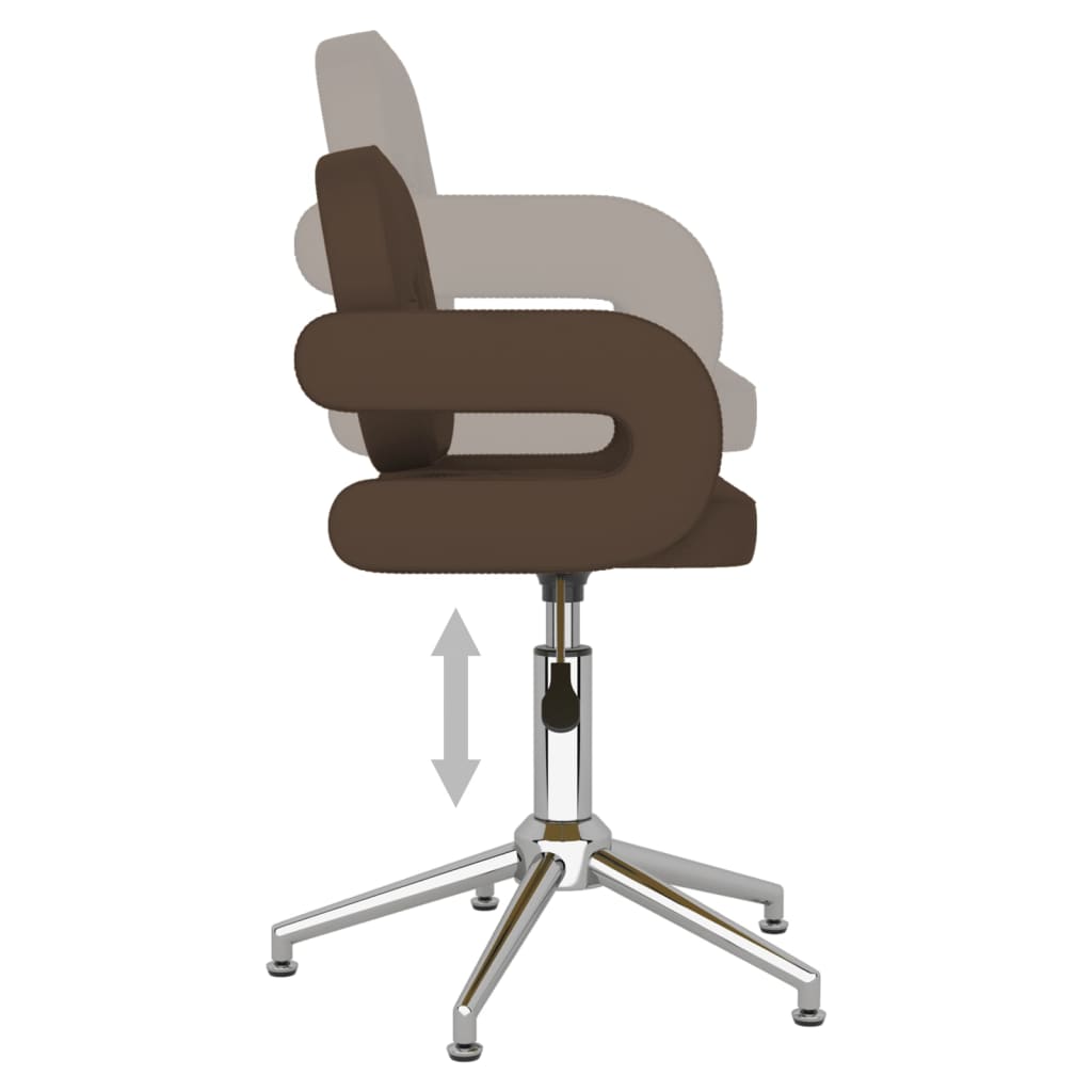 vidaXL drejelige spisebordsstole 4 stk. kunstlæder brun