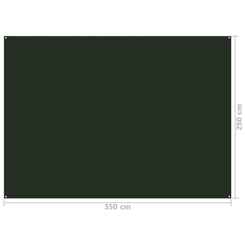 vidaXL telttæppe 250x350 cm mørkegrøn