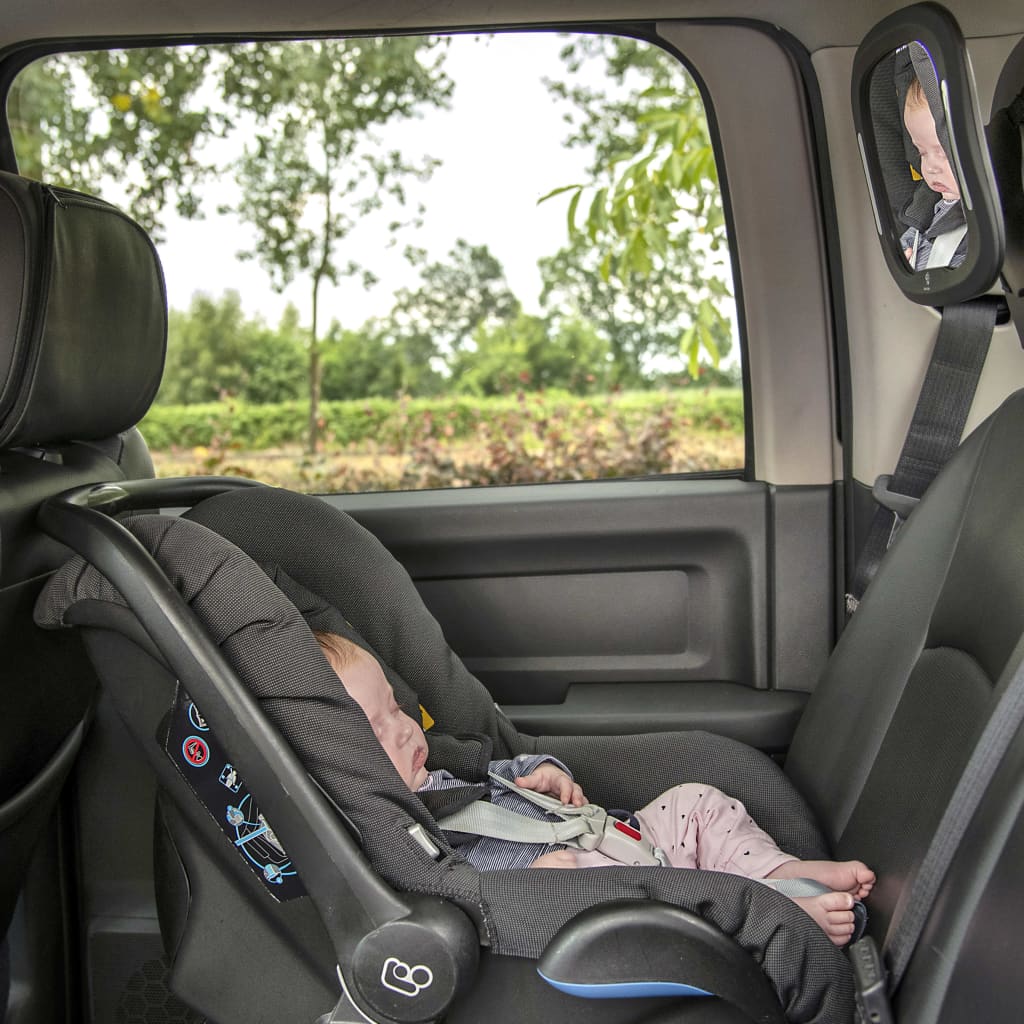 A3 Baby & Kids bilspejl til babyer LED 28,5 x 21,4 x 8 cm sort