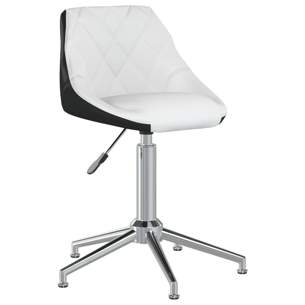 vidaXL drejelige spisebordsstole 4 stk. kunstlæder hvid og sort