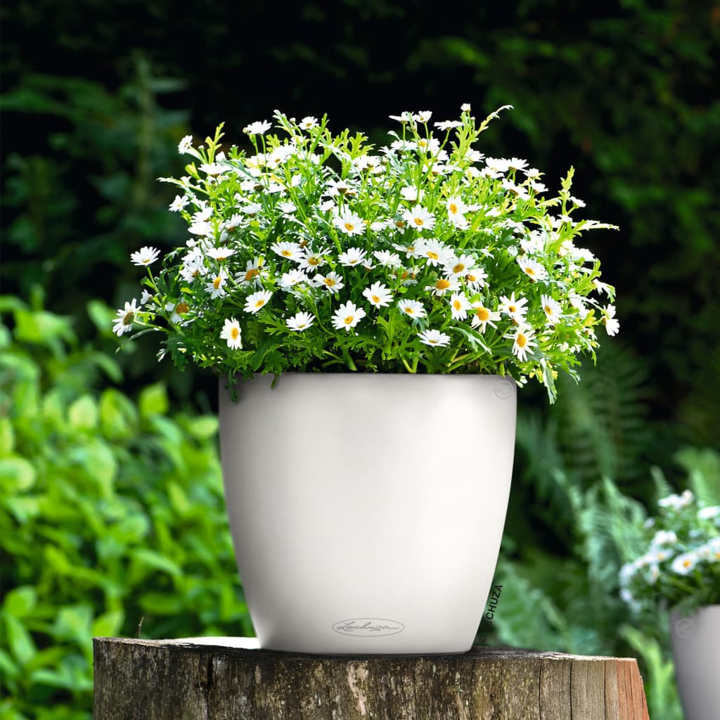 LECHUZA plantekrukke Classico Color 28 ALL-IN-ONE hvid højglans 13190