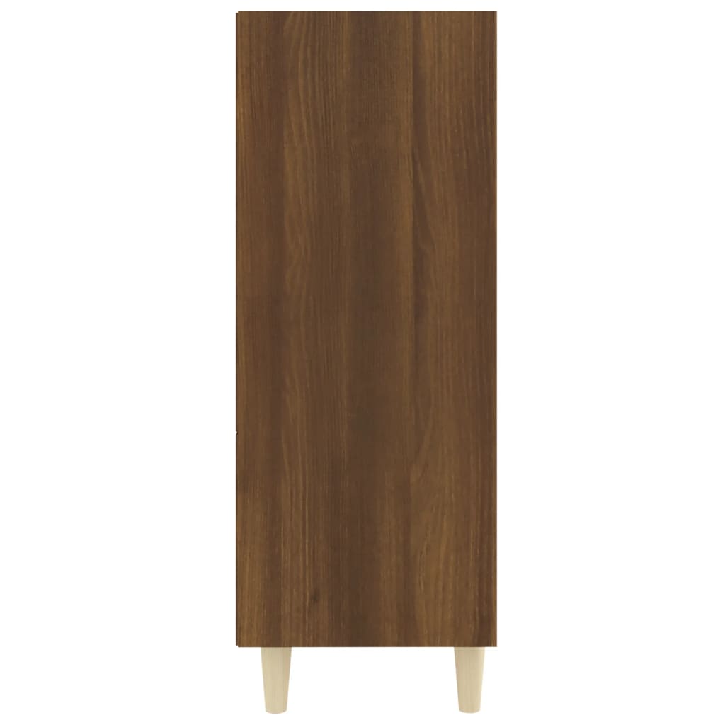 vidaXL skænk 69,5x32,5x90 cm konstrueret træ brun egetræsfarve
