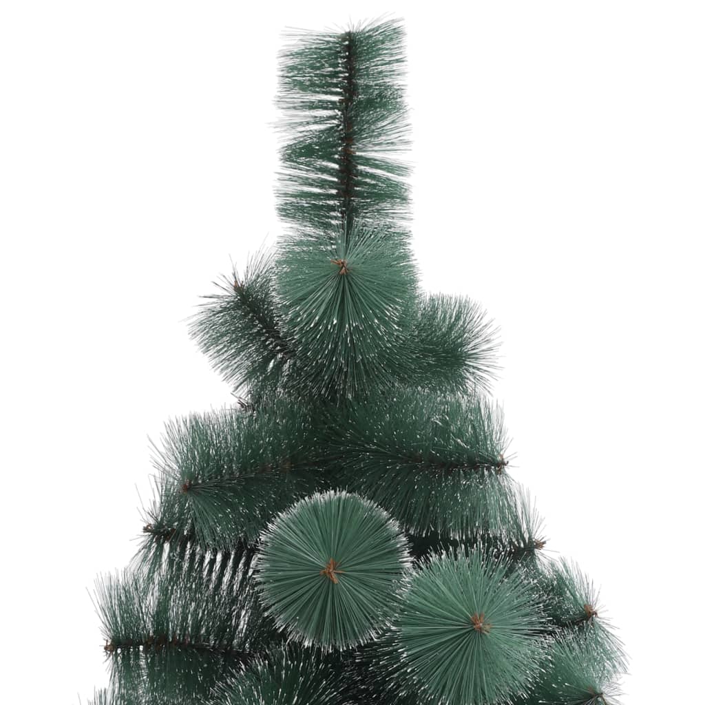 vidaXL kunstigt juletræ med lys og juletræsfod 150 cm PET grøn