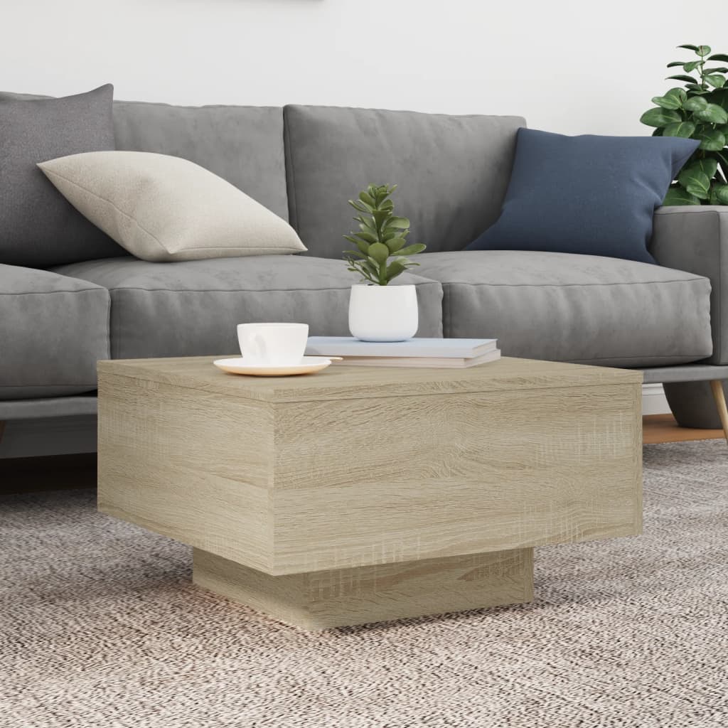 vidaXL sofabord 55x55x31 cm konstrueret træ sonoma egetræsfarve