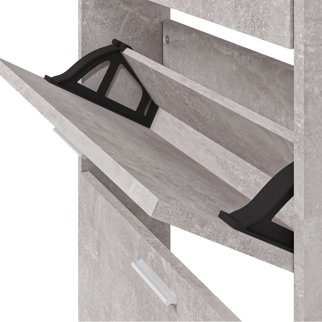 vidaXL skoskab 59x17x169 cm konstrueret træ betongrå