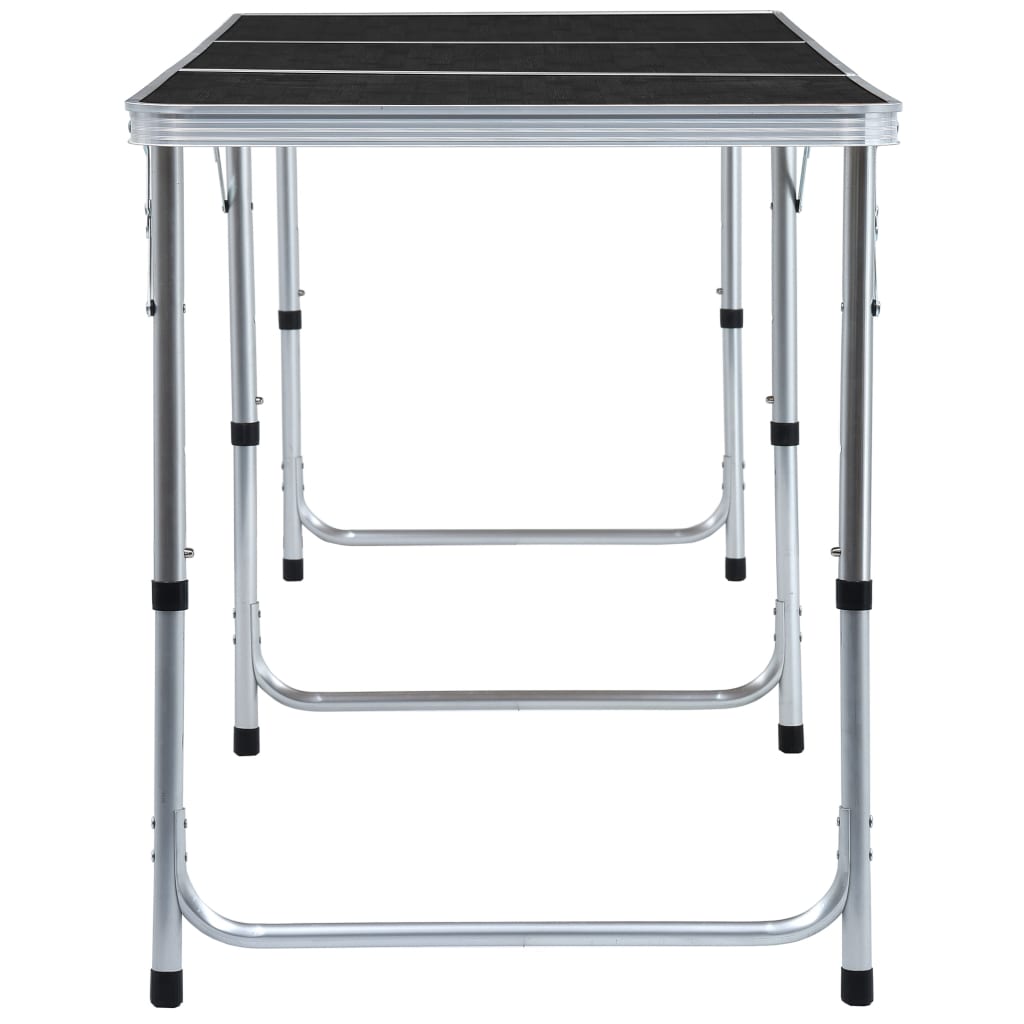 vidaXL foldbart campingbord 180 x 60 cm aluminium grå