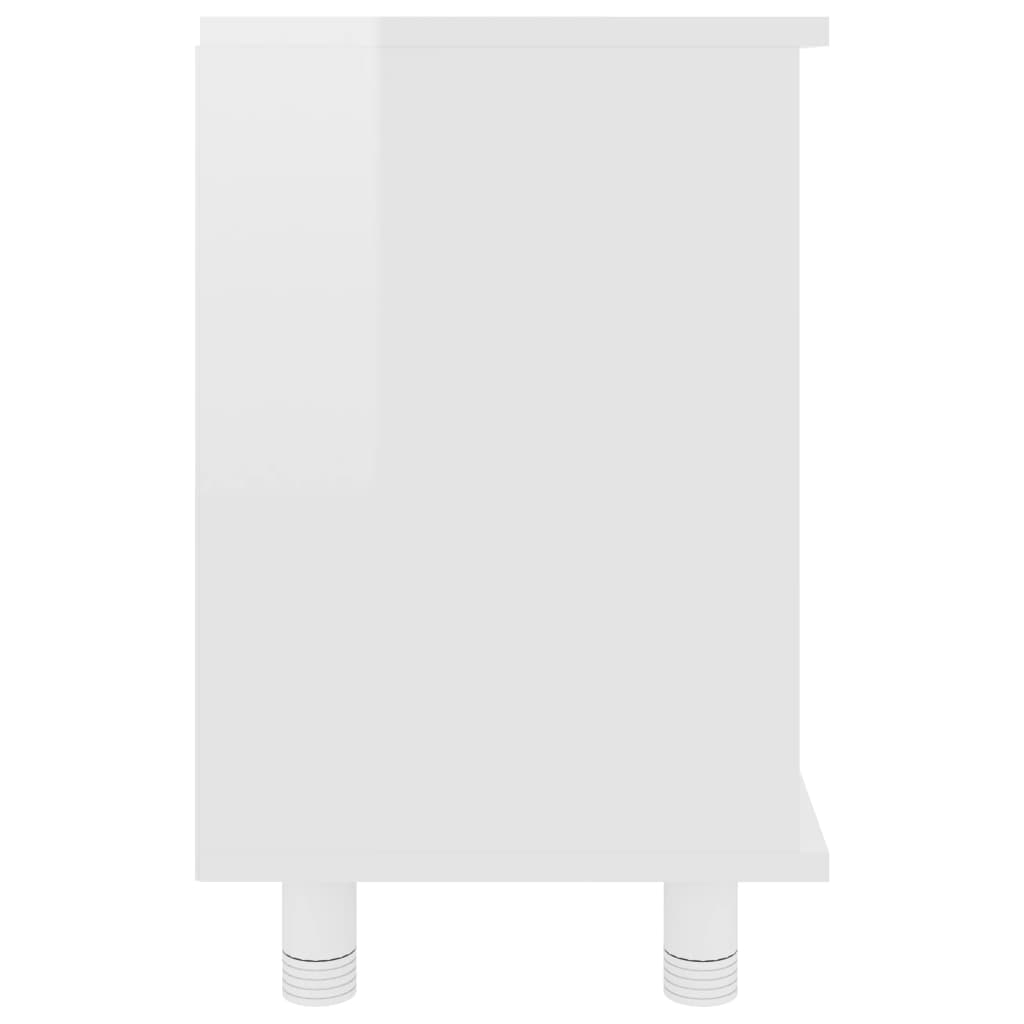vidaXL badeværelsesskab 60x32x53,5 cm spånplade hvid højglans