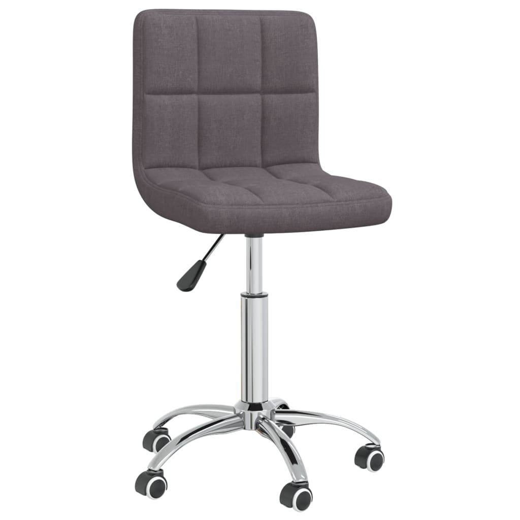 vidaXL kontorstol med hjul stof gråbrun