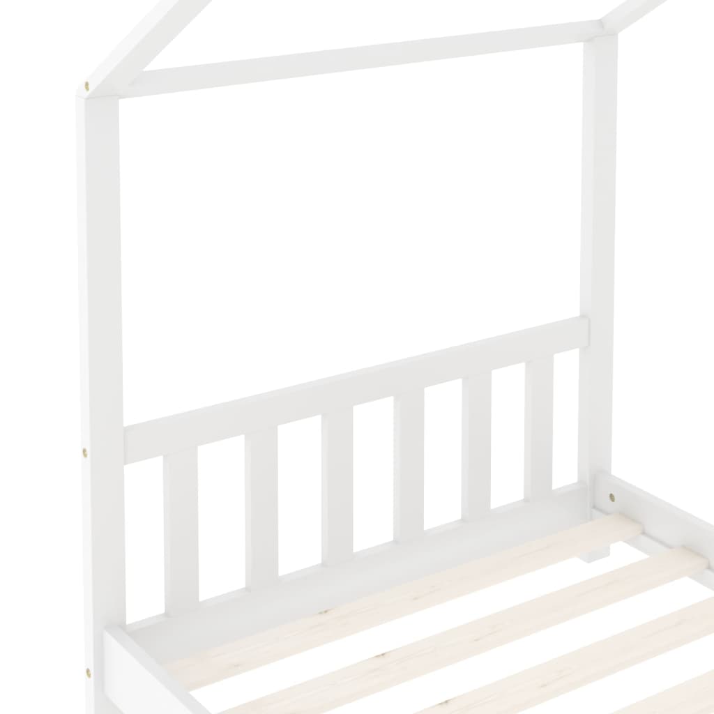 vidaXL sengestel til børneseng 70 x 140 cm massivt fyrretræ hvid