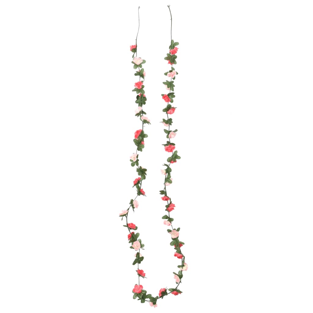 vidaXL kunstige blomsterguirlander 6 stk. 250 cm lys forårsroser