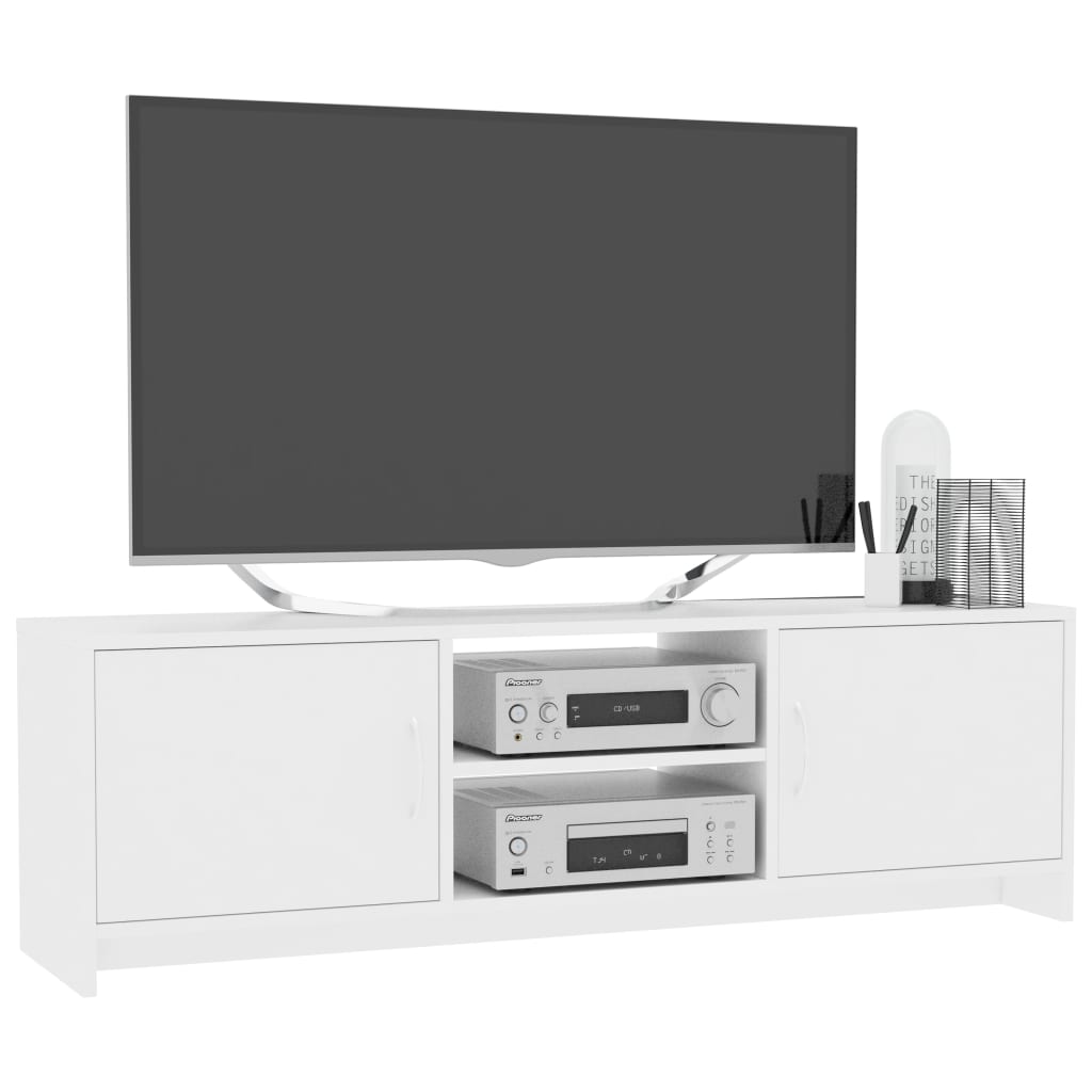 vidaXL tv-bord 120x30x37,5 cm konstrueret træ hvid