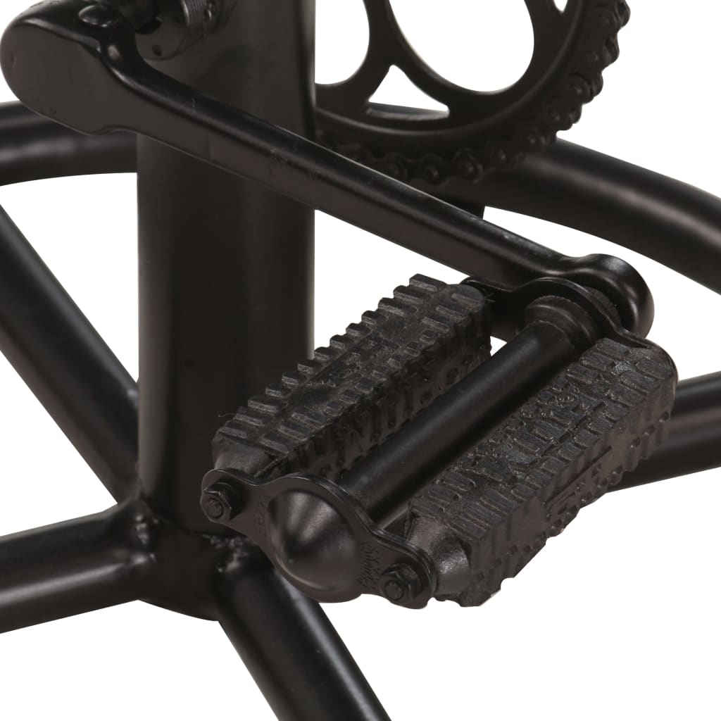 vidaXL barstole med lærredsprint 2 stk. ægte læder sort og brun