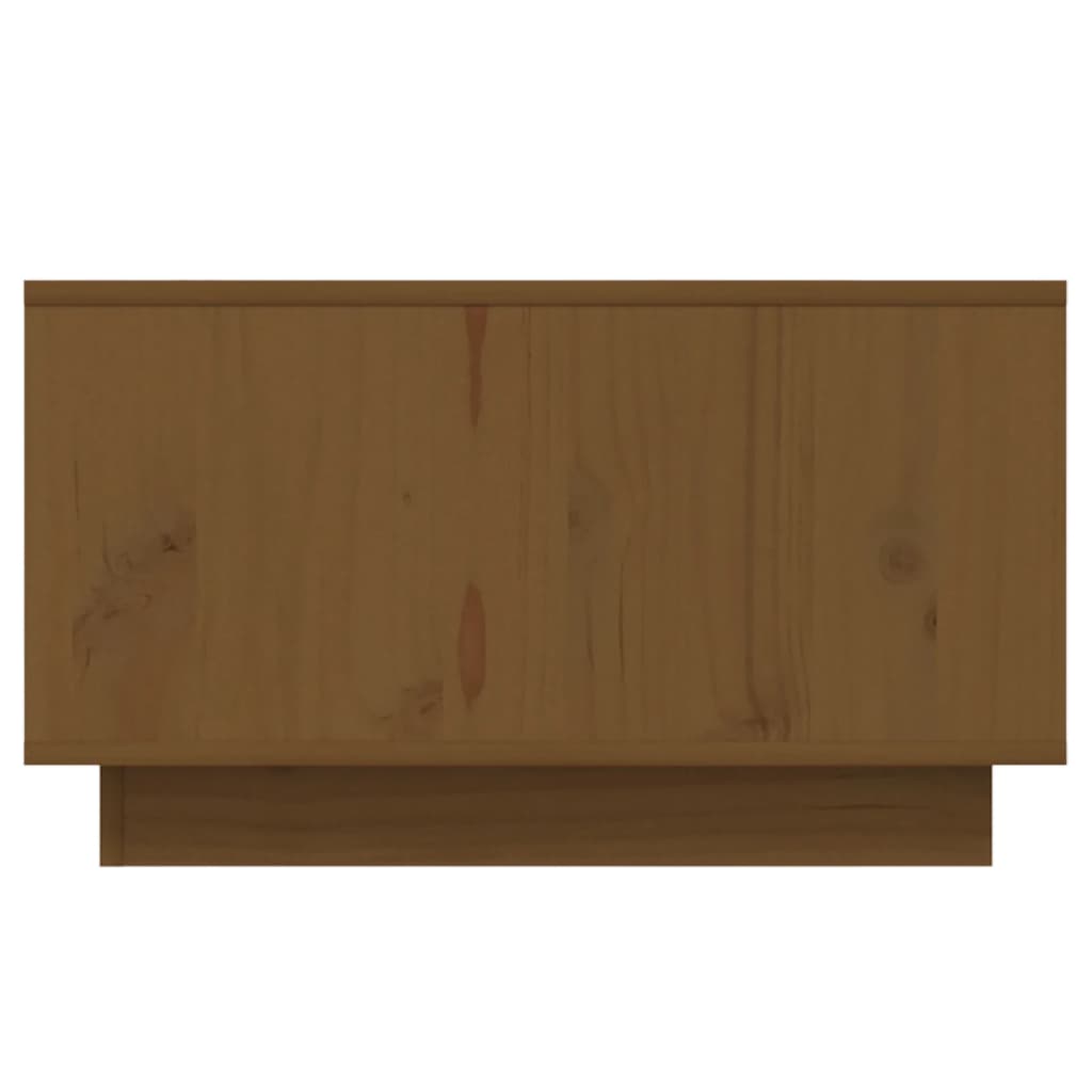 vidaXL sofabord 55x56x32 cm massivt fyrretræ gyldenbrun