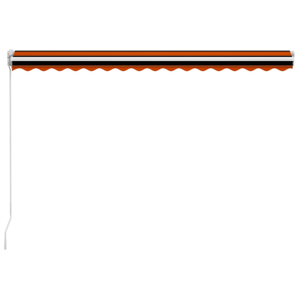vidaXL foldemarkise manuel betjening 450 x 300 cm orange og brun