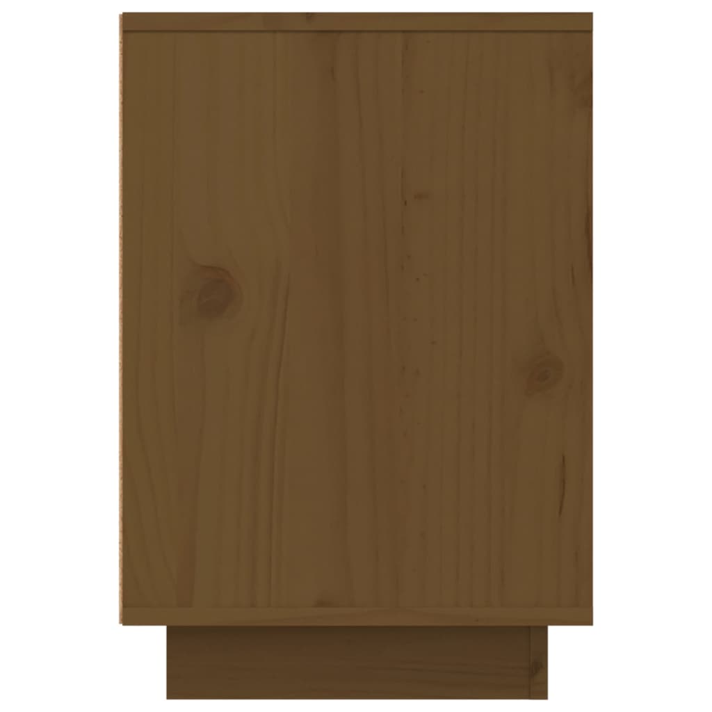 vidaXL sengebord 50x34x50 cm massivt fyrretræ gyldenbrun