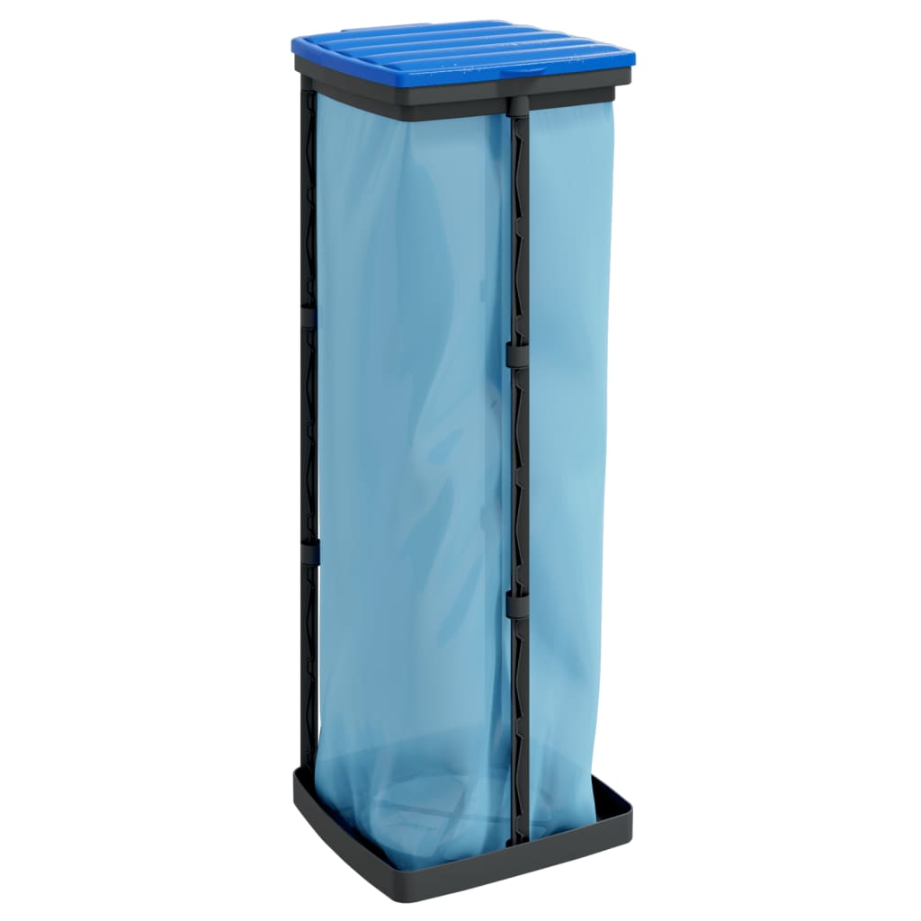 vidaXL affaldsposeholdere 2 stk. 120 l PP sort og blå