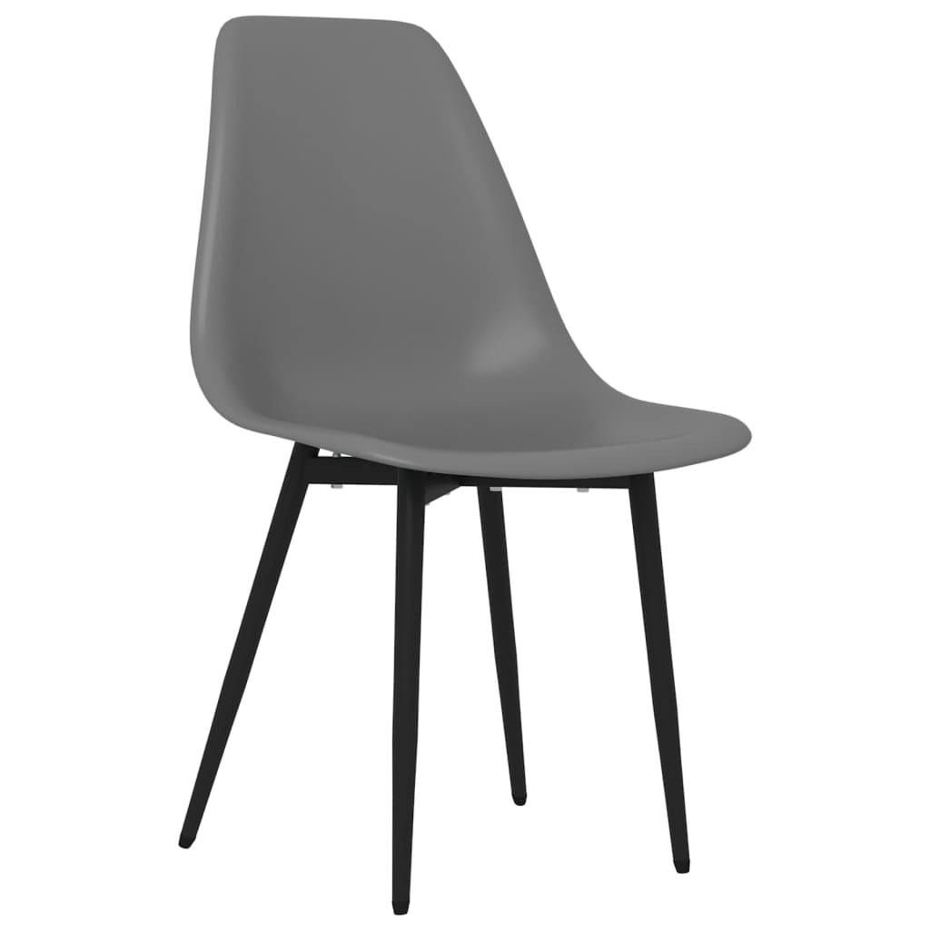 vidaXL spisebordsstole 2 stk. PP grå