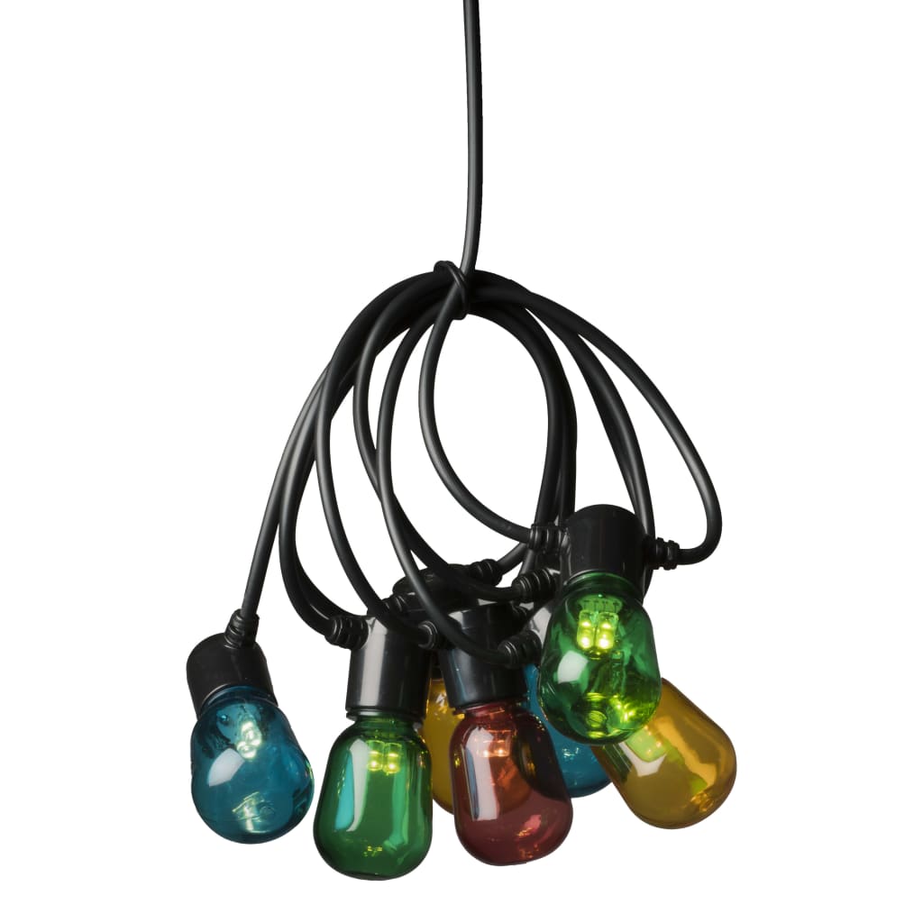 KONSTSMIDE lyskæde med 40 transparente ovale lamper flerfarvet