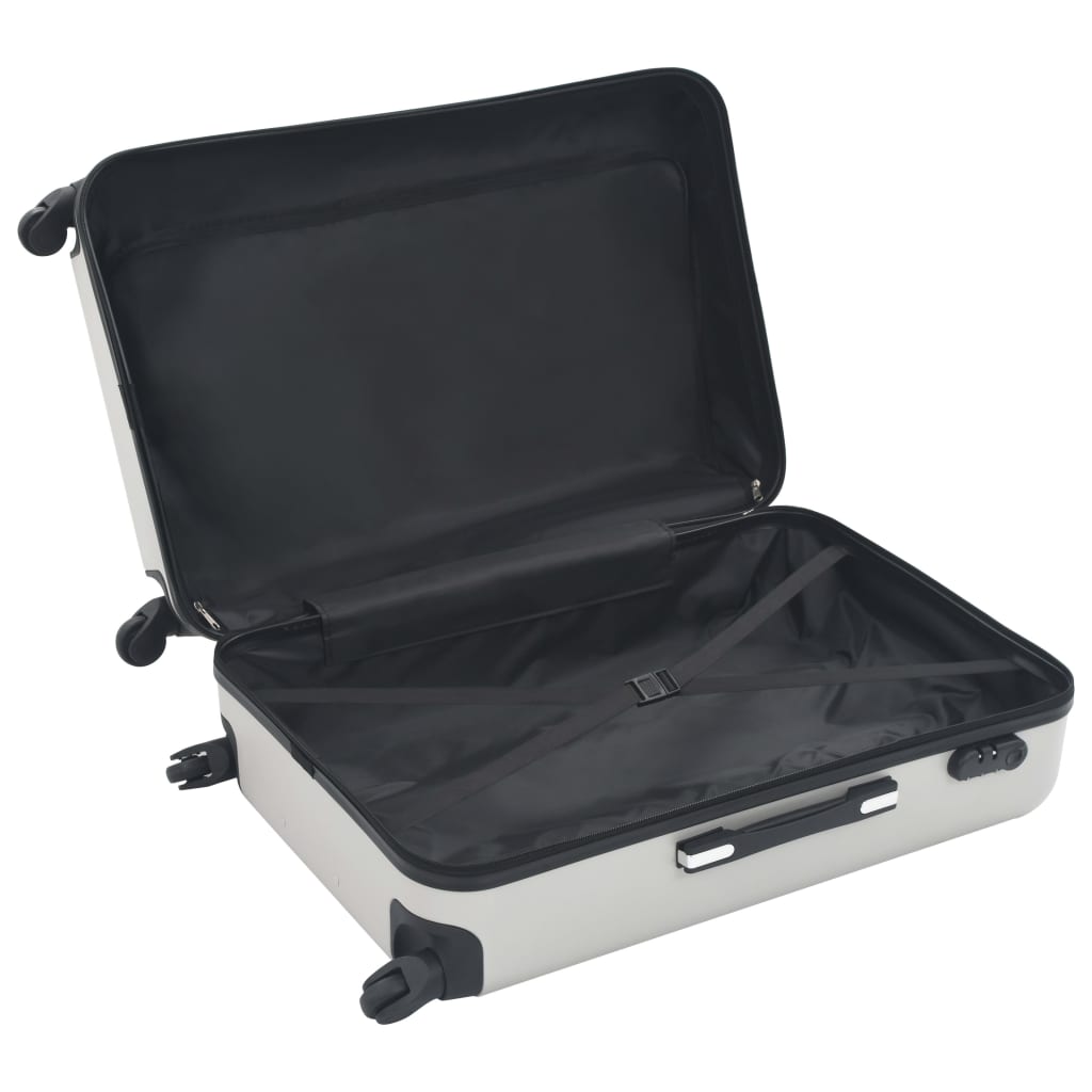 vidaXL kuffertsæt i 3 dele hardcase ABS sølvfarvet