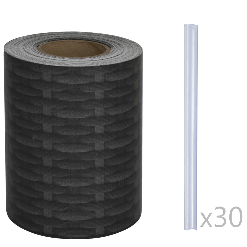 vidaXL hegnsrulle 70x0,19 m PVC rattanlook