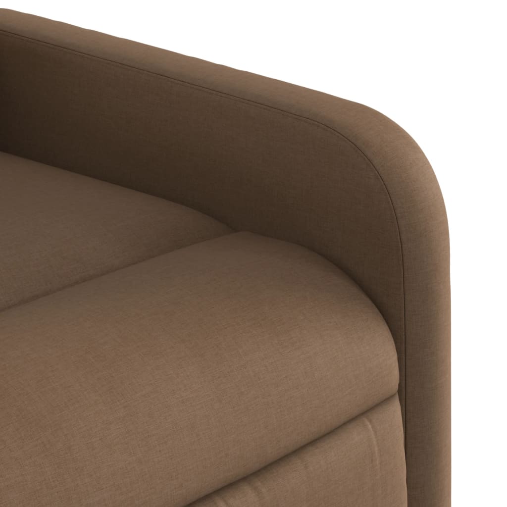 vidaXL eldrevet lænestol med løftefunktion stof brun