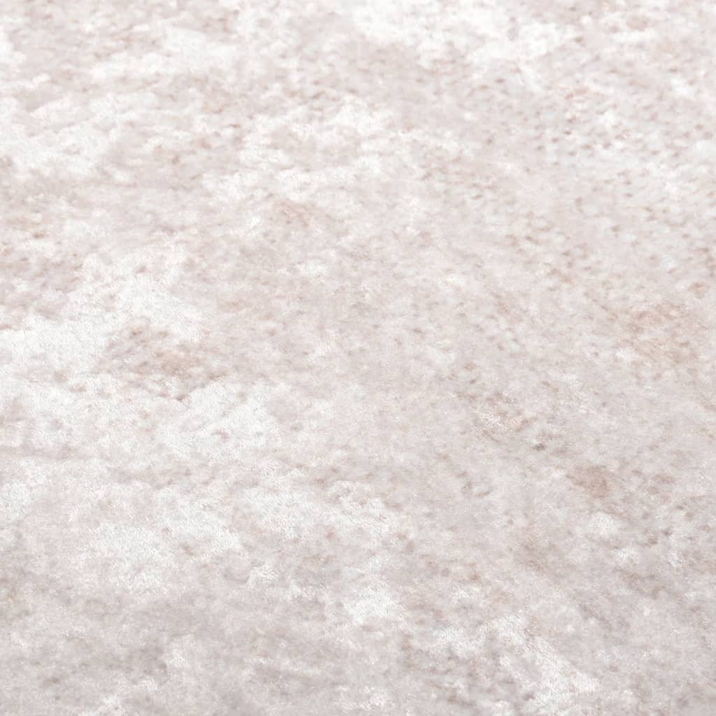 vidaXL gulvtæppe 190x300 cm skridsikkert og vaskbart lys beige