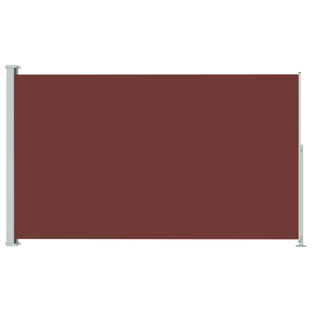 vidaXL sammenrullelig sidemarkise til terrassen 180x300 cm brun