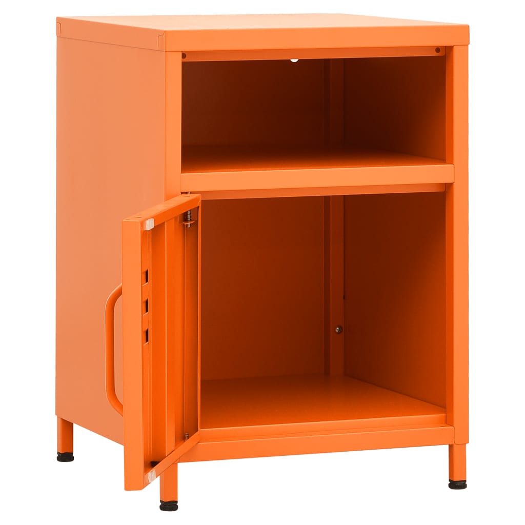 vidaXL natbord 35x35x51 cm stål orange