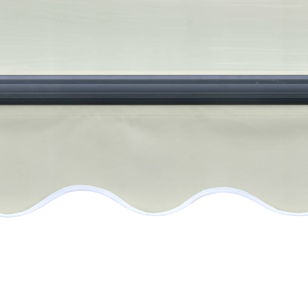 vidaXL foldemarkise med vindsensor & LED 600x300 cm cremefarvet