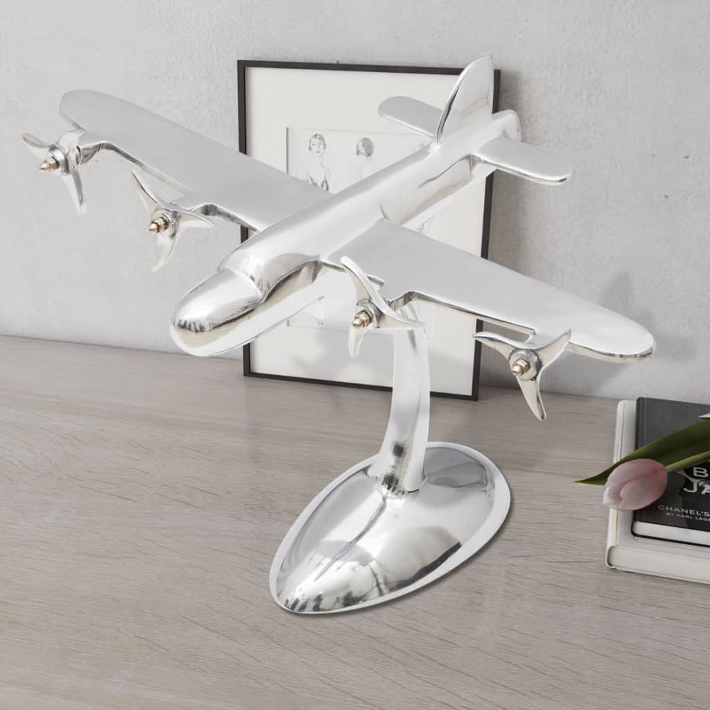 Modelfly i aluminium, skrivebordsdekoration