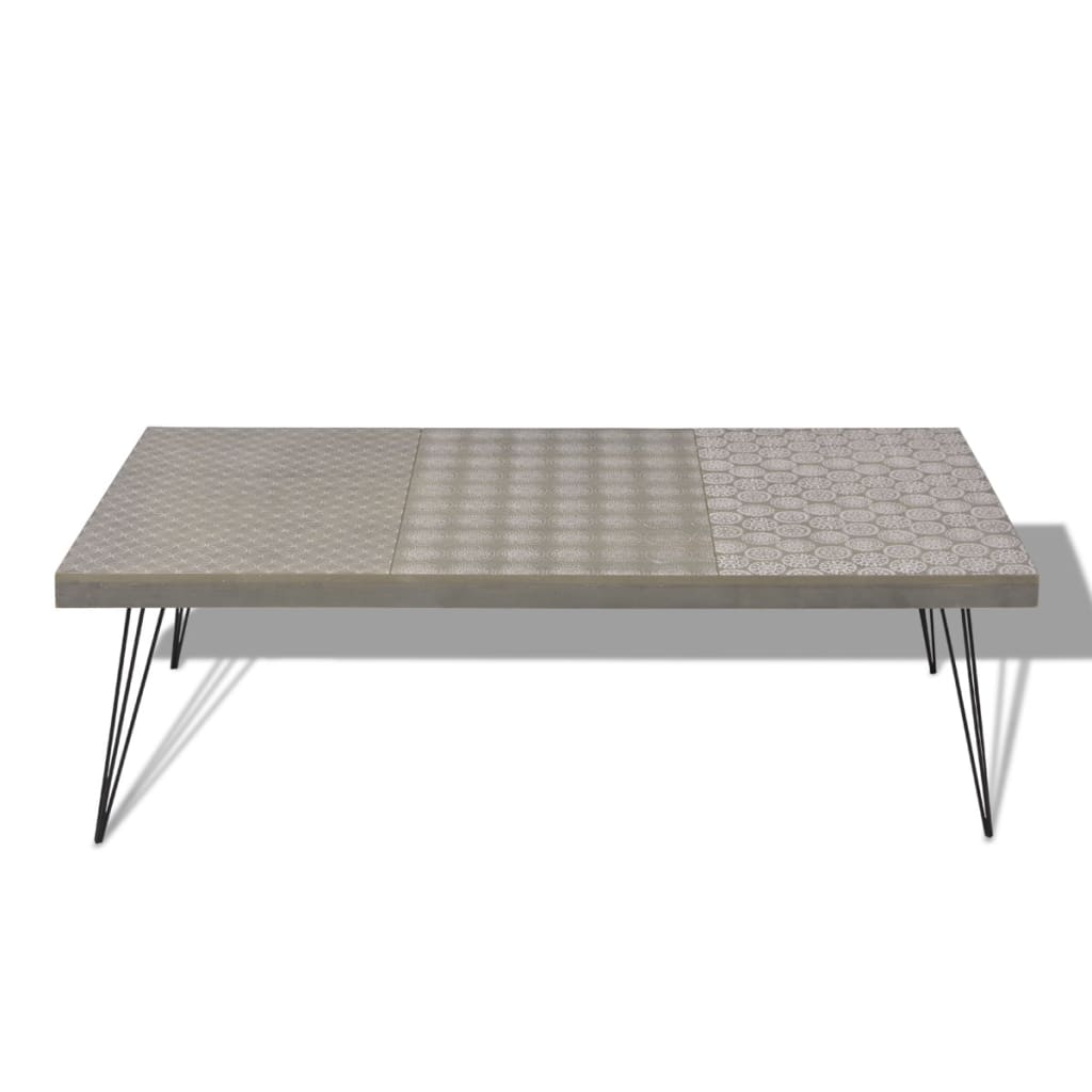 vidaXL sofabord 120x60x38 cm grå