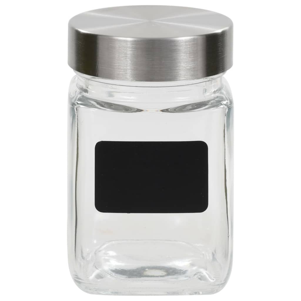vidaXL opbevaringsglas med etiket 12 stk. 300 ml
