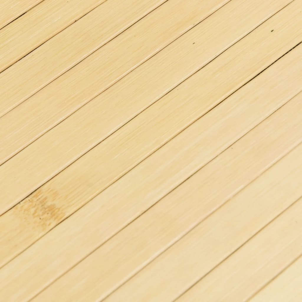 vidaXL gulvtæppe 100 cm bambus lys naturfarvet