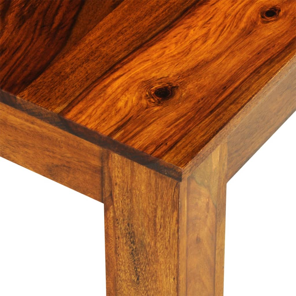vidaXL spisebord i massivt sheeshamtræ 120 x 60 x 76 cm