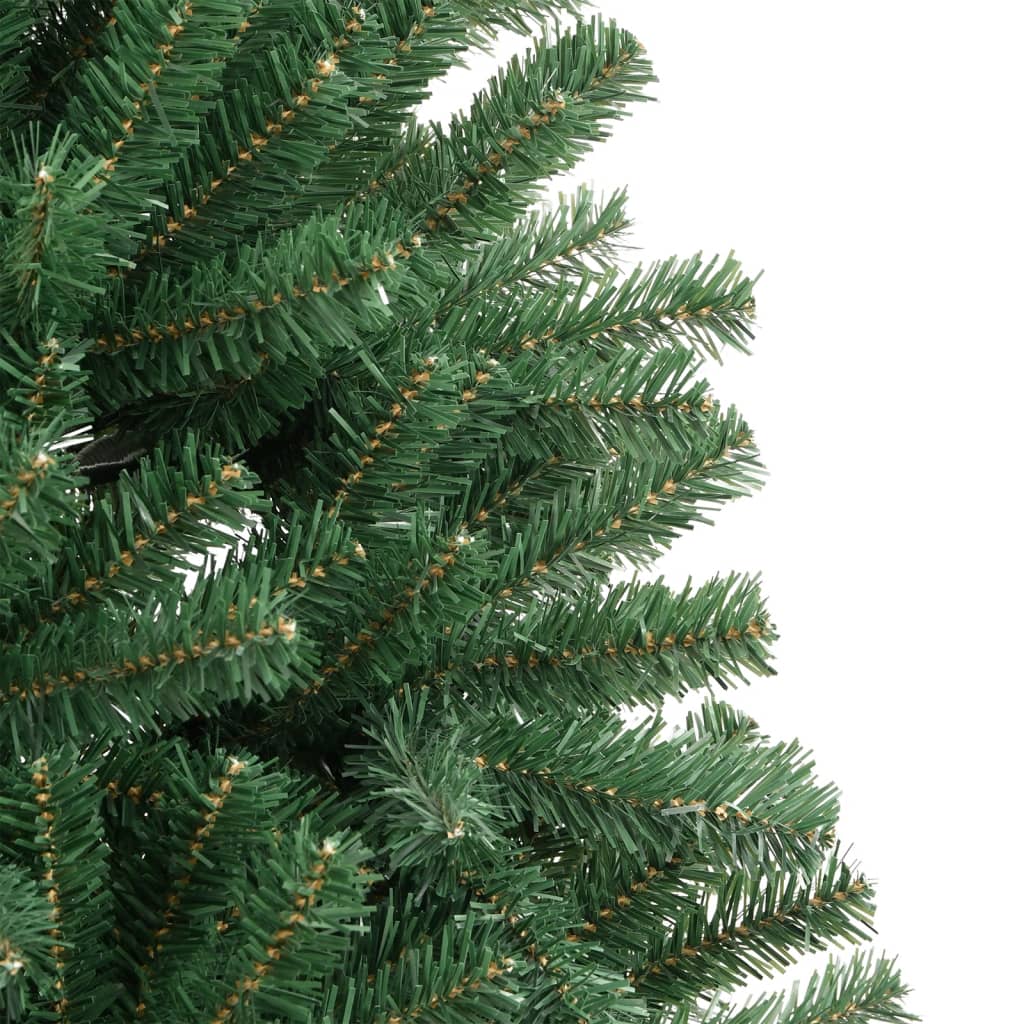 vidaXL kunstigt juletræ med juletræsfod 180 cm hængslet grøn