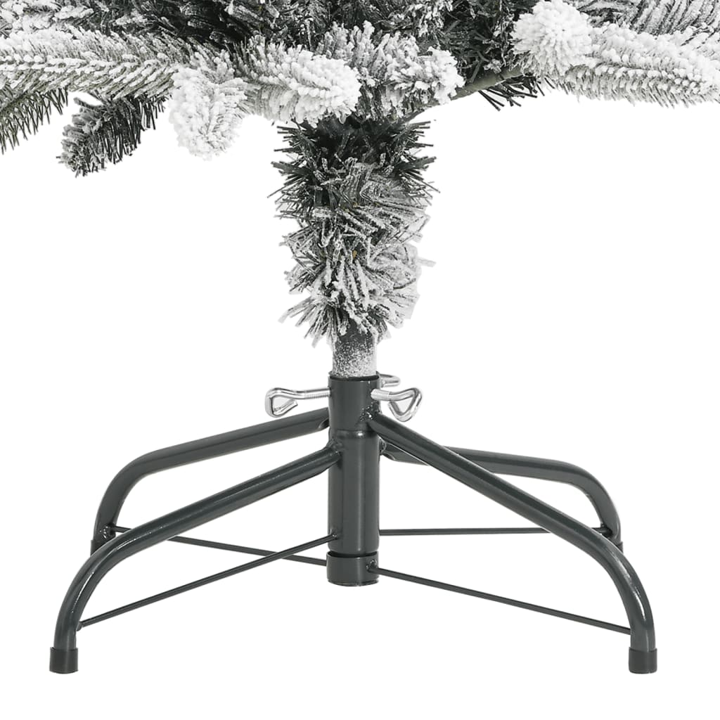 vidaXL kunstigt smalt juletræ med sne 180 cm PVC og PE