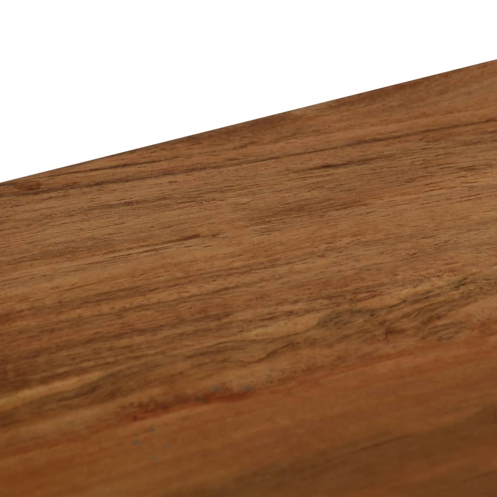 vidaXL spisebordsbænk massivt akacietræ og stål 160 x 40 x 45 cm