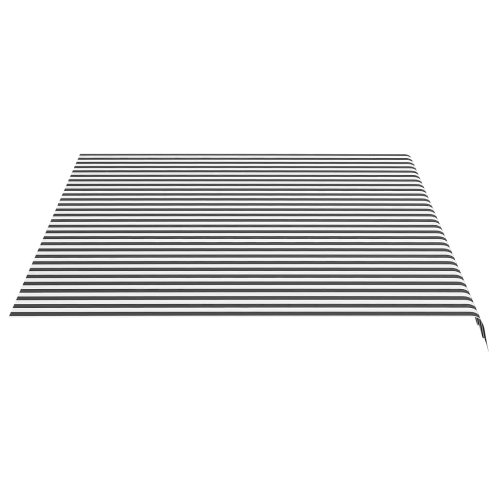 vidaXL udskiftningsdug til markise 4x3 m antracitgrå og hvid
