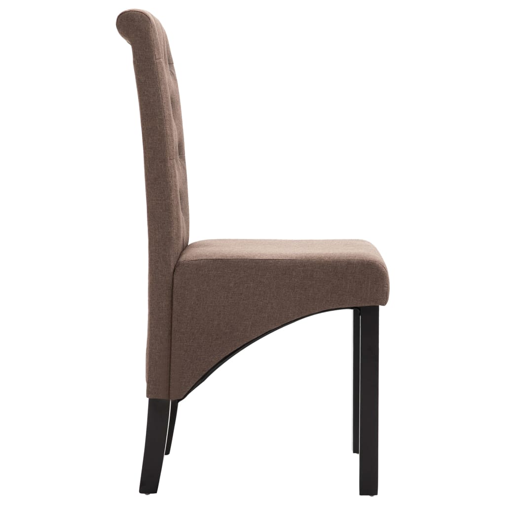 vidaXL spisebordsstole 6 stk. stof brun