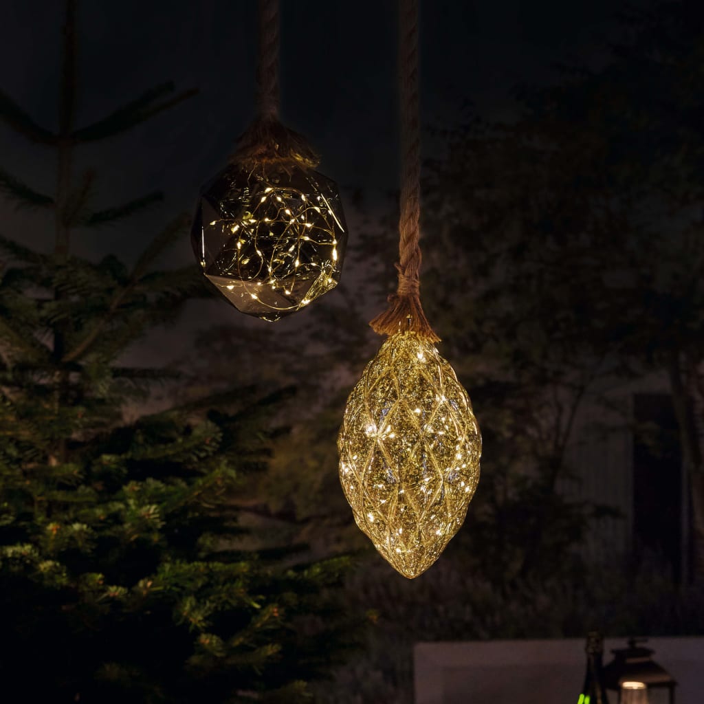 Luxform batteridrevet LED-stemningslampe Rope with Pine Cone