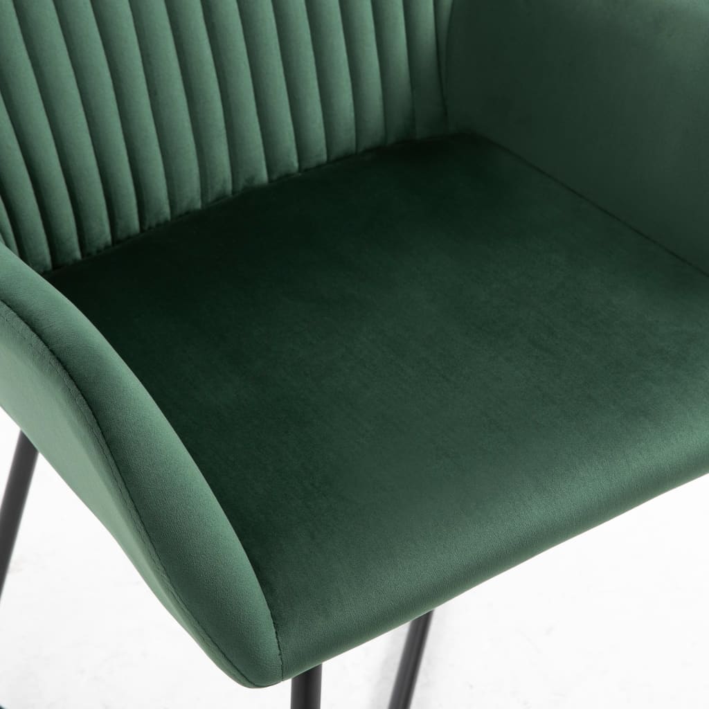 vidaXL spisebordsstole 2 stk. fløjl grøn