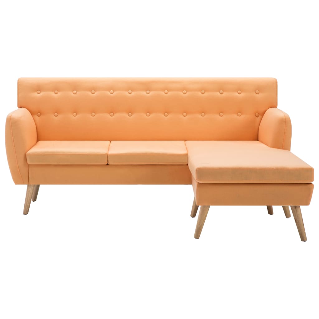 vidaXL L-formet sofa 171,5x138x81,5 cm stofbetræk orange