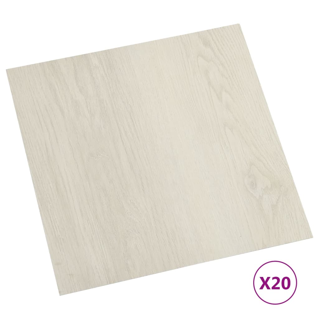 vidaXL selvklæbende gulvbrædder 20 stk. 1,86 m² PVC beige