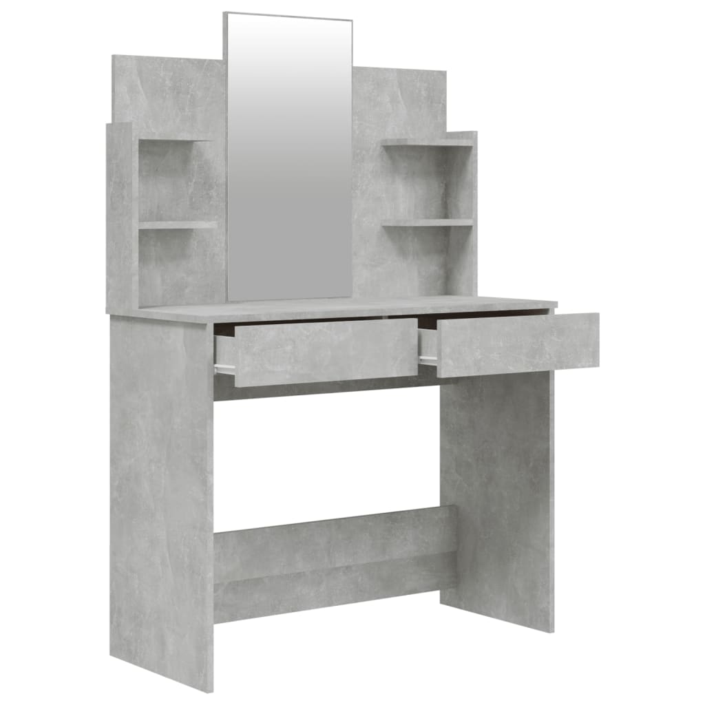 vidaXL konsolbordsæt 96x40x142 cm betongrå