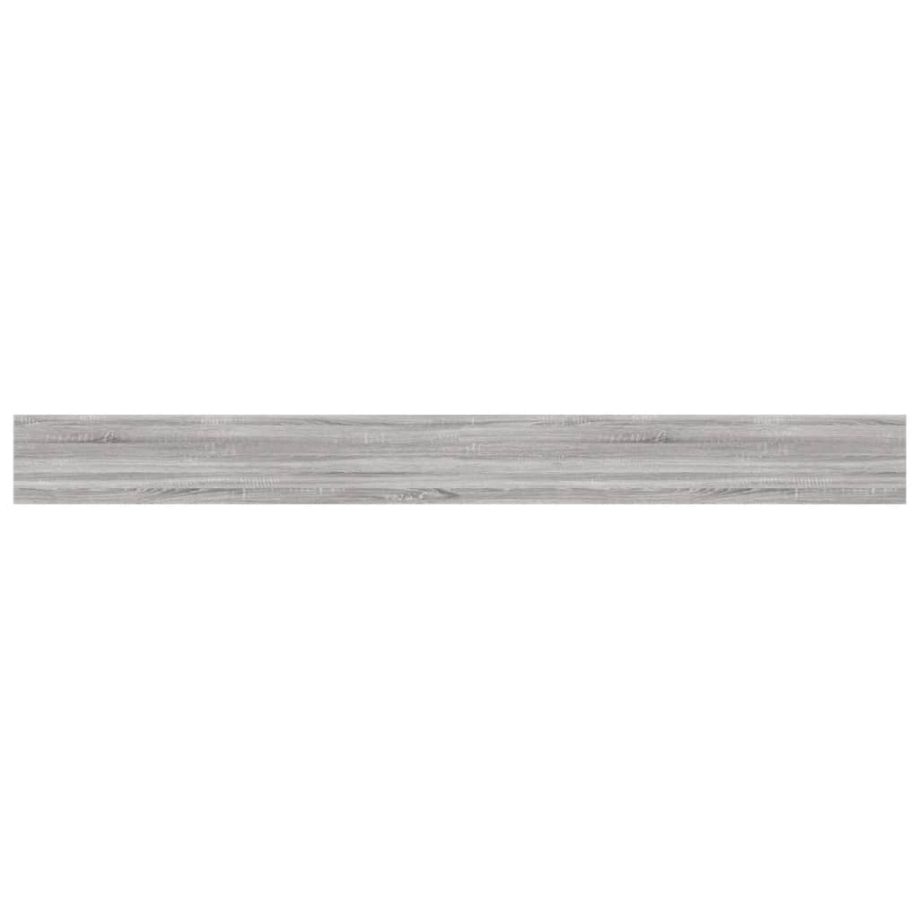 vidaXL væghylder 4 stk. 8100x10x1,5 cm konstrueret træ grå sonoma-eg