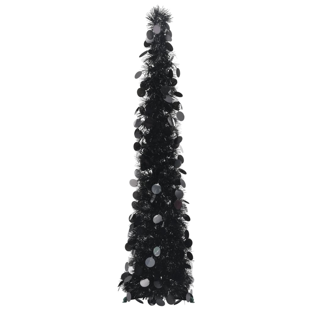 vidaXL kunstigt pop op-juletræ 120 cm PET sort