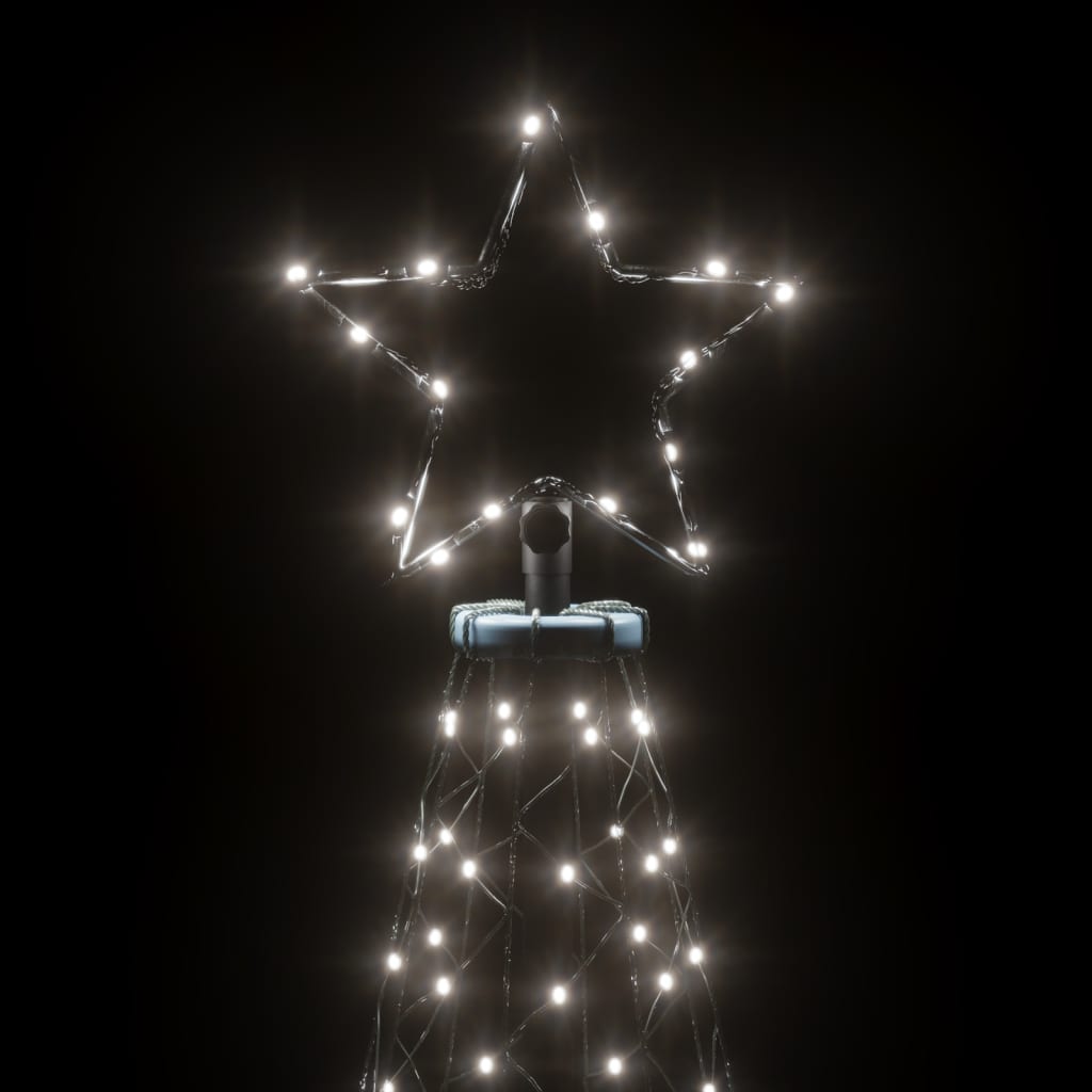 vidaXL juletræ med spyd 3000 LED'er 800 cm koldt hvidt lys