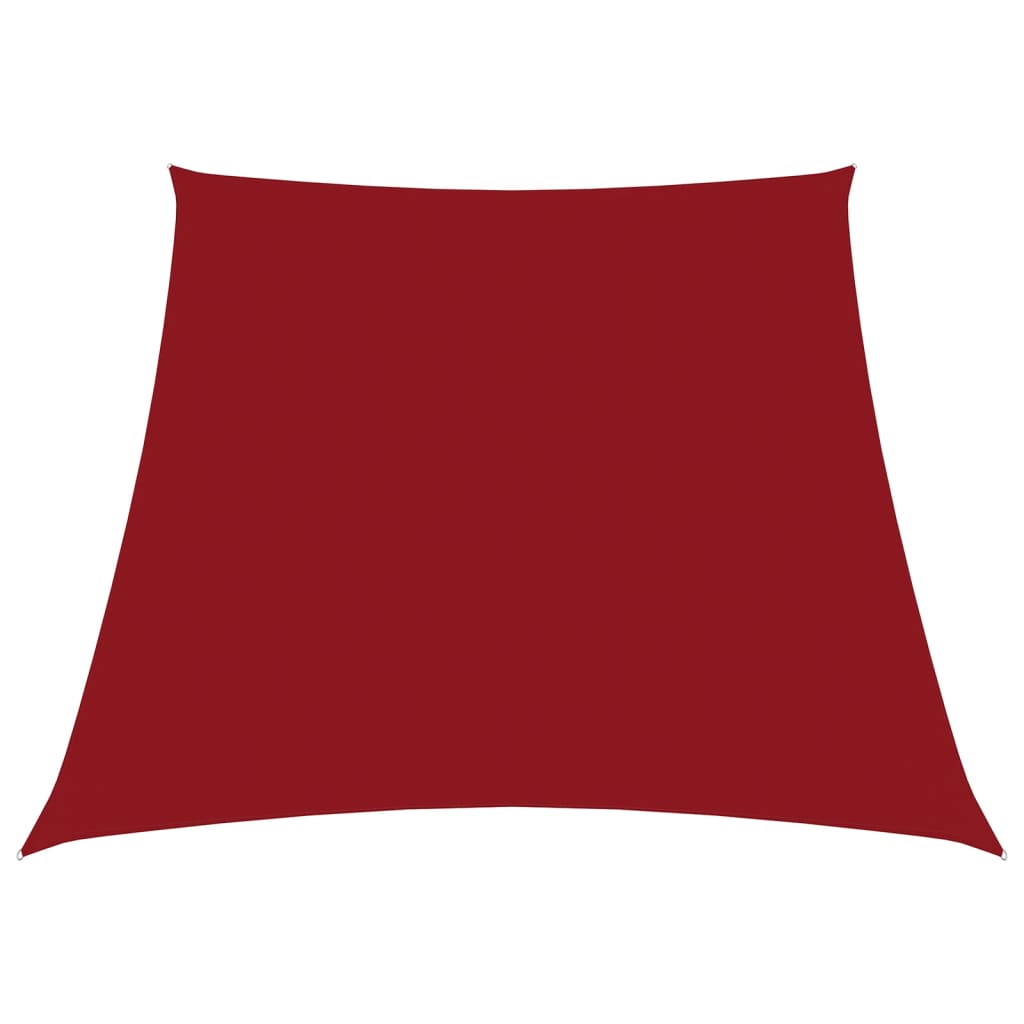vidaXL solsejl 3/5x4 m trapezformet oxfordstof rød
