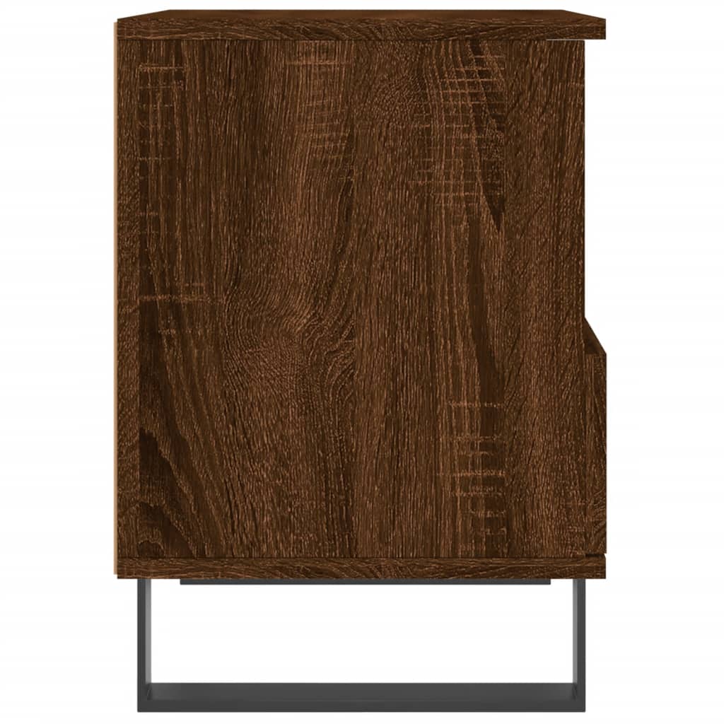 vidaXL sengebord 40x35x50 cm konstrueret træ brun egetræsfarve